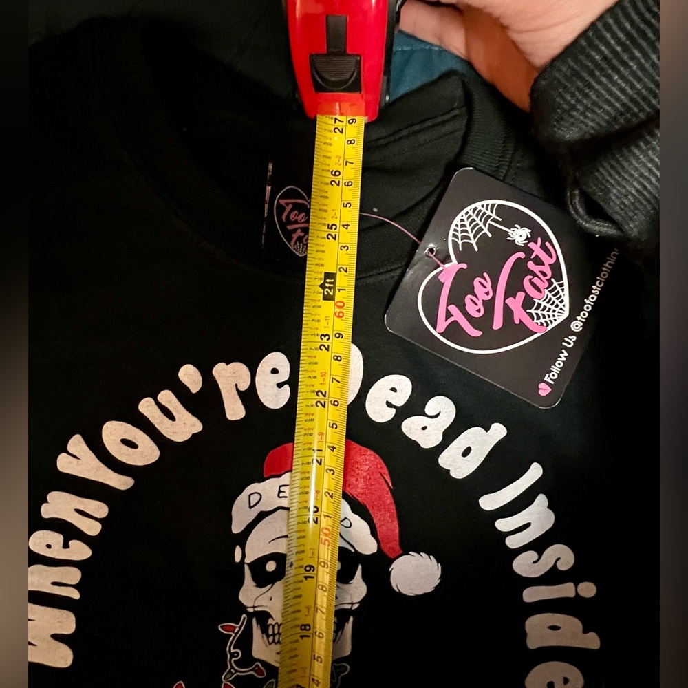 Too Fast - Relaxed Fit “Dead Inside” Christmas Tee - NWT - Picture 5 of 8